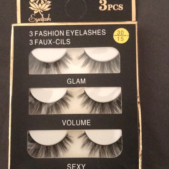 Other - New Pack Of 3 Faux Mink Eyelashes